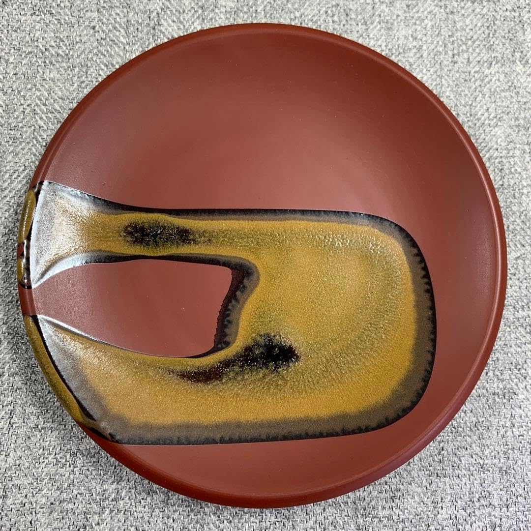 無名異焼 玉翠軒 国三窯 渡辺国蔵 銘々皿 菓子皿 取り